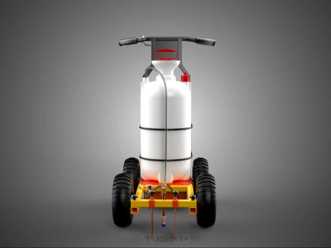 ELECTRIC HAND PUMP TANK TROLLEY CART LINE SPRAYER MARKER MACHINE 3D Model