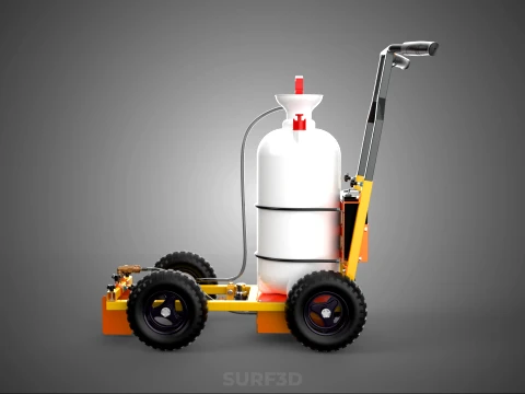 ELECTRIC HAND PUMP TANK TROLLEY CART LINE SPRAYER MARKER MACHINE 3D Model