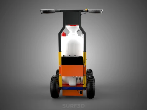 ELECTRIC HAND PUMP TANK TROLLEY CART LINE SPRAYER MARKER MACHINE 3D Model