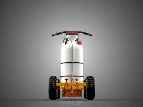 ELECTRIC HAND PUMP TANK TROLLEY CART LINE SPRAYER MARKER MACHINE 3D Model