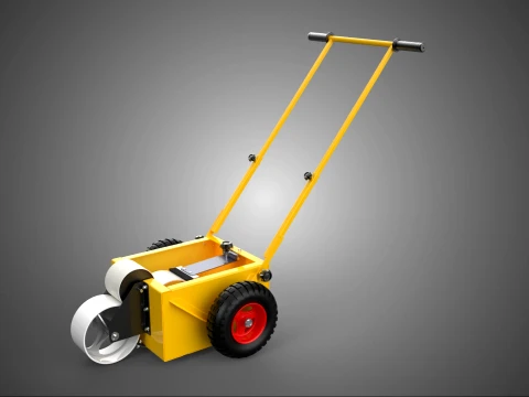 PITCH MARKING TROLLEY ROLLING CART LINE PAINT MACHINE FIELD ROAD 3D Model