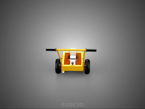 PITCH MARKING TROLLEY ROLLING CART LINE PAINT MACHINE FIELD ROAD 3D Model