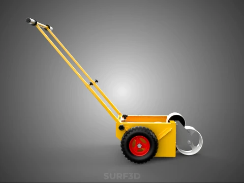 PITCH MARKING TROLLEY ROLLING CART LINE PAINT MACHINE FIELD ROAD 3D Model