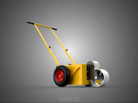PITCH MARKING TROLLEY ROLLING CART LINE PAINT MACHINE FIELD ROAD 3D Model