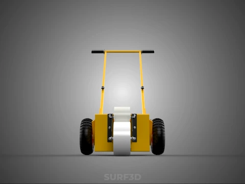 PITCH MARKING TROLLEY ROLLING CART LINE PAINT MACHINE FIELD ROAD 3D Model