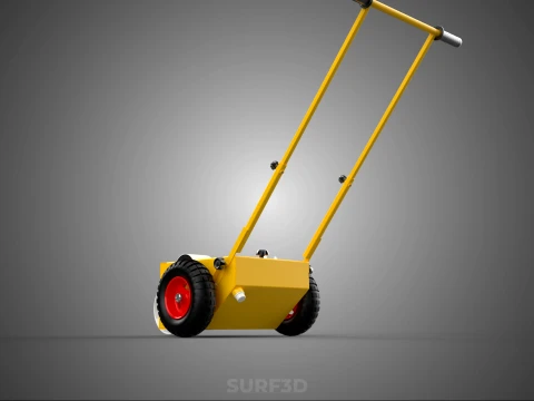 PITCH MARKING TROLLEY ROLLING CART LINE PAINT MACHINE FIELD ROAD 3D Model