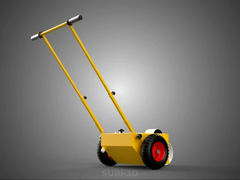 PITCH MARKING TROLLEY ROLLING CART LINE PAINT MACHINE FIELD ROAD 3D Model