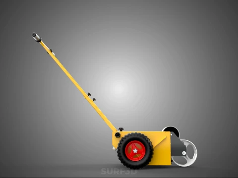 PITCH MARKING TROLLEY ROLLING CART LINE PAINT MACHINE FIELD ROAD 3D Model