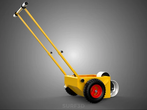 PITCH MARKING TROLLEY ROLLING CART LINE PAINT MACHINE FIELD ROAD 3D Model