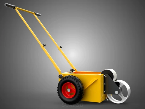 PITCH MARKING TROLLEY ROLLING CART LINE PAINT MACHINE FIELD ROAD 3D Model