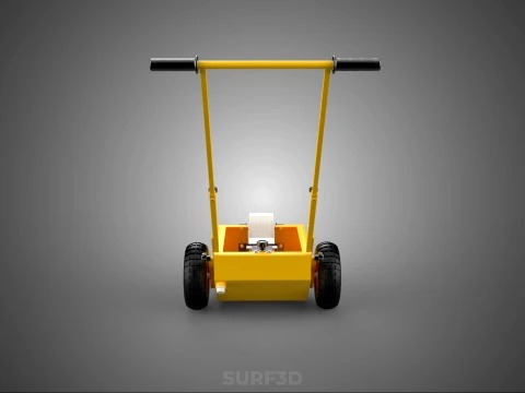 PITCH MARKING TROLLEY ROLLING CART LINE PAINT MACHINE FIELD ROAD 3D Model