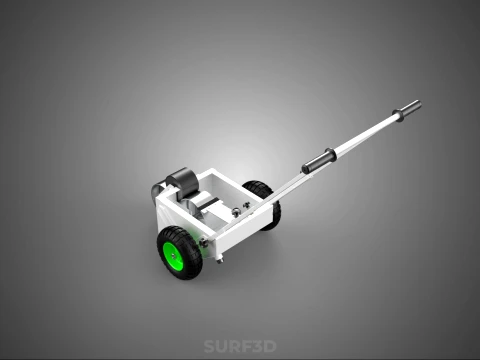 MANUAL PITCH MARK MARKING ROLLER TROLLEY CART LINE PAINT MACHINE 3D Model