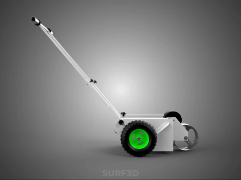 MANUAL PITCH MARK MARKING ROLLER TROLLEY CART LINE PAINT MACHINE 3D Model