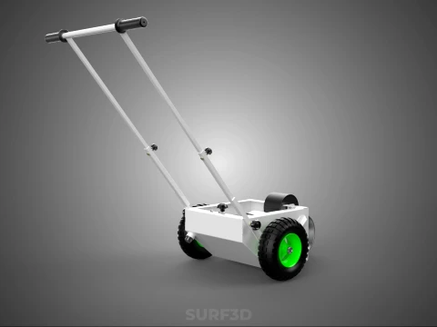 MANUAL PITCH MARK MARKING ROLLER TROLLEY CART LINE PAINT MACHINE 3D Model