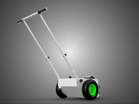 MANUAL PITCH MARK MARKING ROLLER TROLLEY CART LINE PAINT MACHINE 3D Model