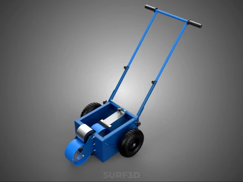 BALL PARK LINE WHEEL MARKING MACHINE TROLLEY CART PAINT PITCHES 3D Model