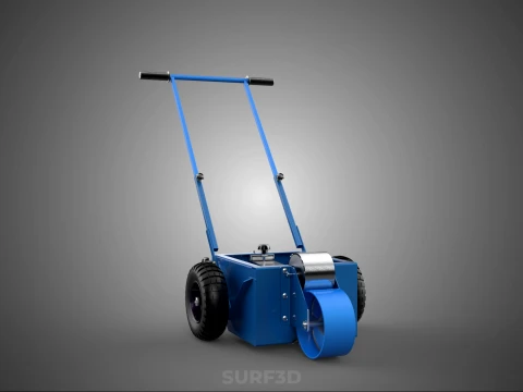 BALL PARK LINE WHEEL MARKING MACHINE TROLLEY CART PAINT PITCHES 3D Model