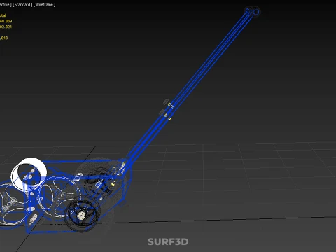 BALL PARK LINE WHEEL MARKING MACHINE TROLLEY CART PAINT PITCHES 3D Model
