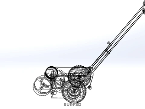 BALL PARK LINE WHEEL MARKING MACHINE TROLLEY CART PAINT PITCHES 3D Model