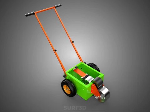 M&Aacute;QUINA MARCADORA DE PASSO DE LINHA DE TRANSFER&Ecirc;NCIA DE RODA DE CARRINHO MANUAL Modelo 3D