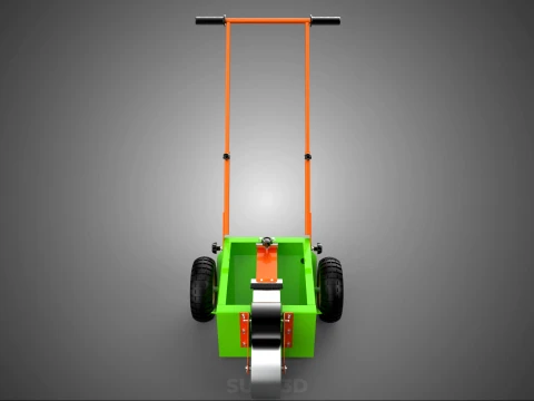 M&Aacute;QUINA MARCADORA DE PASSO DE LINHA DE TRANSFER&Ecirc;NCIA DE RODA DE CARRINHO MANUAL Modelo 3D