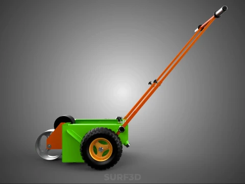 M&Aacute;QUINA MARCADORA DE PASSO DE LINHA DE TRANSFER&Ecirc;NCIA DE RODA DE CARRINHO MANUAL Modelo 3D