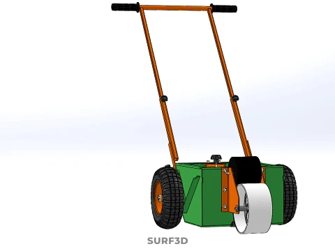 M&Aacute;QUINA MARCADORA DE PASSO DE LINHA DE TRANSFER&Ecirc;NCIA DE RODA DE CARRINHO MANUAL Modelo 3D