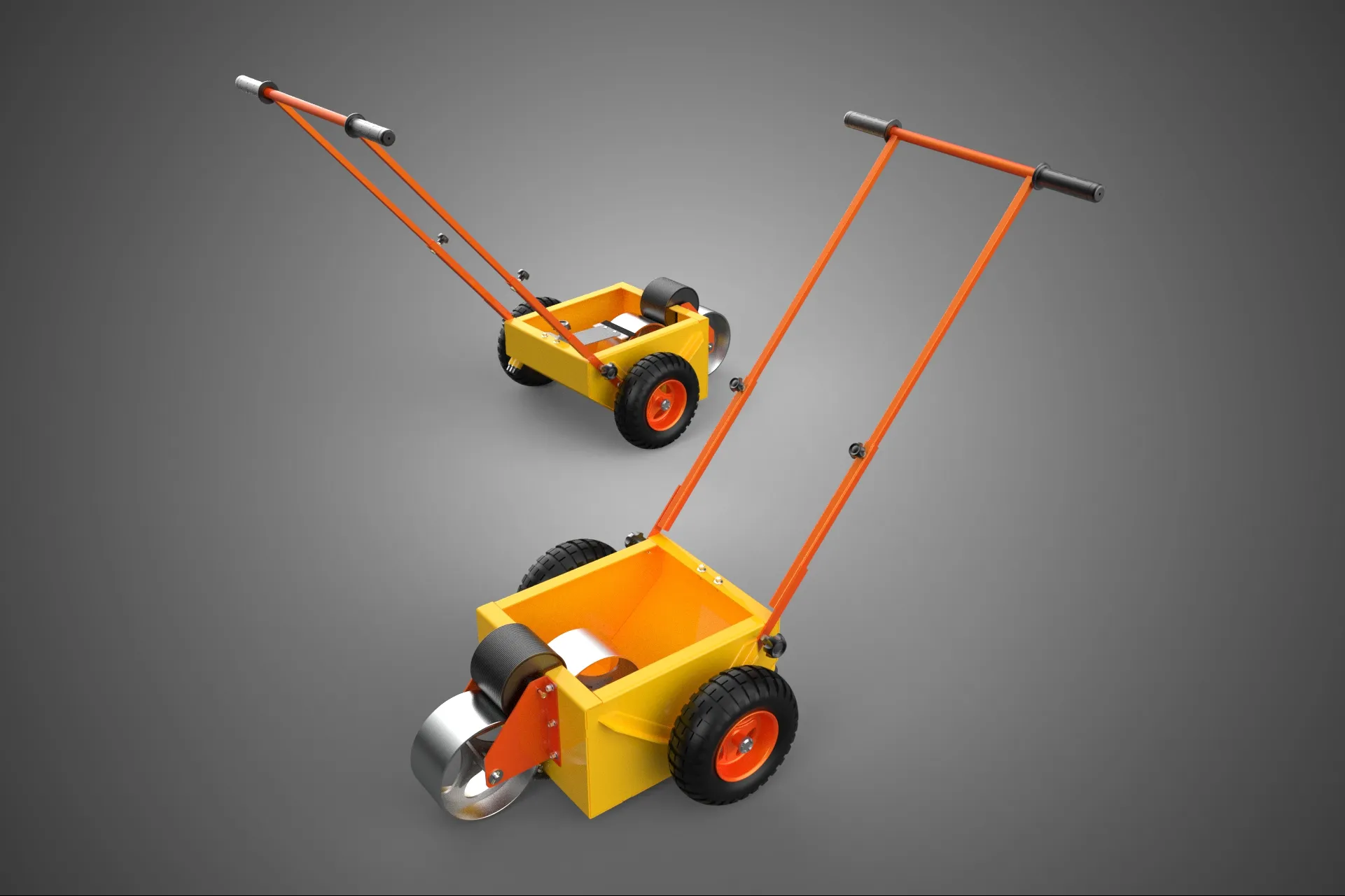 SPORTS FIELD MARKER TOOL CART WHEEL ROLLER TRANSFER LINE PITCH 3D Model .c4d .max .obj .3ds .fbx .stl .blend 