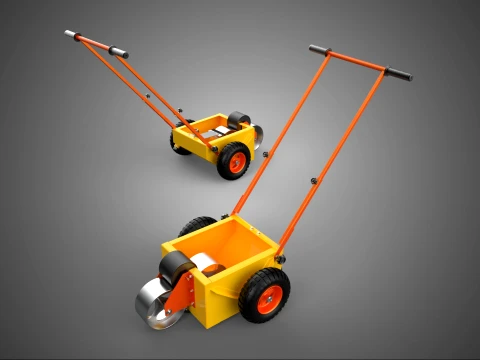 MARCADOR DE CAMPO DEPORTIVO CARRO DE HERRAMIENTAS RUEDA RODILLO LÍNEA DE TRANSFERENCIA PASO Modelo 3D