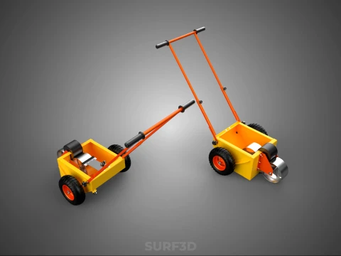 SPORTS FIELD MARKER TOOL CART WHEEL ROLLER TRANSFER LINE PITCH 3D Model