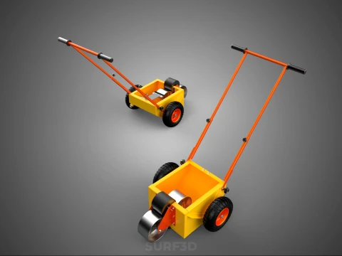 SPORTS FIELD MARKER TOOL CART WHEEL ROLLER TRANSFER LINE PITCH 3D Model