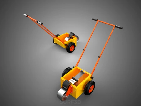 SPORTS FIELD MARKER TOOL CART WHEEL ROLLER TRANSFER LINE PITCH 3D Model