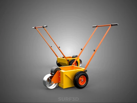 SPORTS FIELD MARKER TOOL CART WHEEL ROLLER TRANSFER LINE PITCH 3D Model