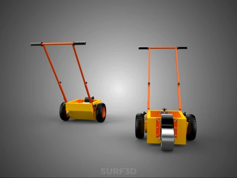 SPORTS FIELD MARKER TOOL CART WHEEL ROLLER TRANSFER LINE PITCH 3D Model