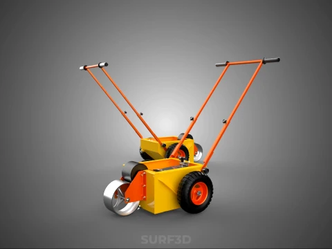 SPORTS FIELD MARKER TOOL CART WHEEL ROLLER TRANSFER LINE PITCH 3D Model