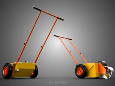 SPORTS FIELD MARKER TOOL CART WHEEL ROLLER TRANSFER LINE PITCH 3D Model