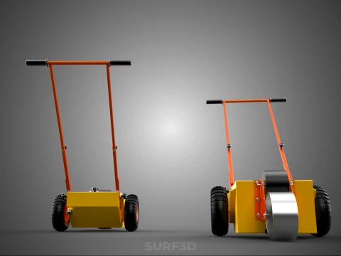SPORTS FIELD MARKER TOOL CART WHEEL ROLLER TRANSFER LINE PITCH 3D Model