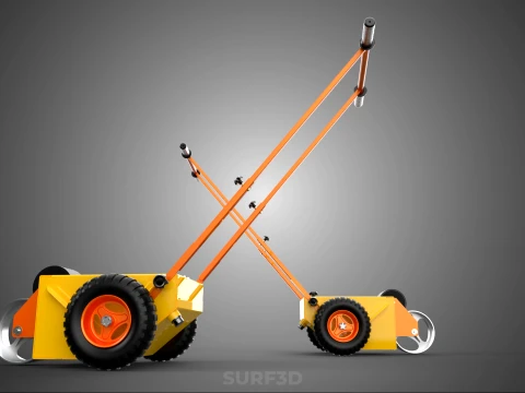 SPORTS FIELD MARKER TOOL CART WHEEL ROLLER TRANSFER LINE PITCH 3D Model