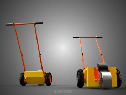 SPORTS FIELD MARKER TOOL CART WHEEL ROLLER TRANSFER LINE PITCH 3D Model