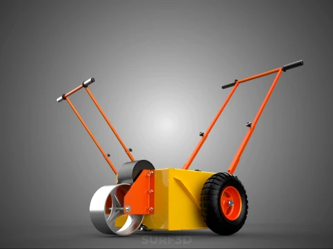 SPORTS FIELD MARKER TOOL CART WHEEL ROLLER TRANSFER LINE PITCH 3D Model