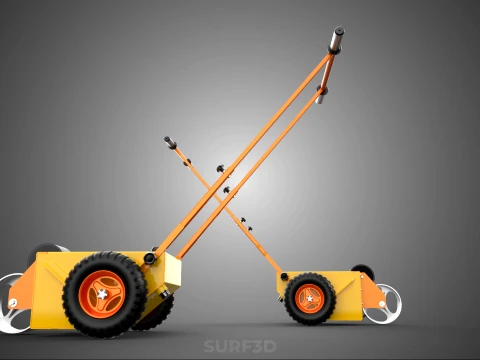 SPORTS FIELD MARKER TOOL CART WHEEL ROLLER TRANSFER LINE PITCH 3D Model