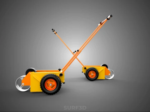 SPORTS FIELD MARKER TOOL CART WHEEL ROLLER TRANSFER LINE PITCH 3D Model