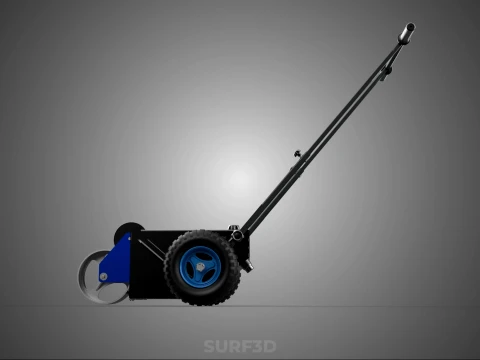 STANDARD CART TROLLEY FIELD MARKER WHEEL ROLL LINER PITCH PAINT 3D Model