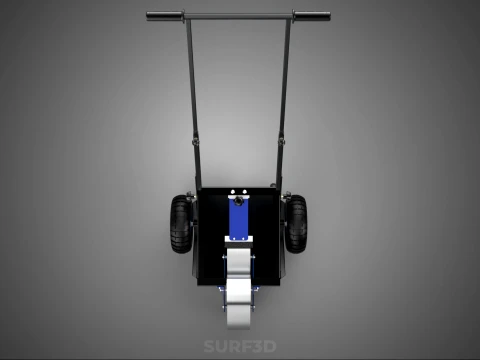 STANDARD CART TROLLEY FIELD MARKER WHEEL ROLL LINER PITCH PAINT 3D Model