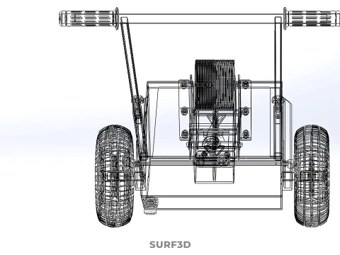 STANDARD CART TROLLEY FIELD MARKER WHEEL ROLL LINER PITCH PAINT 3D Model