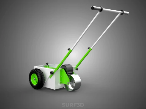 WHEEL ROLLER TRANSFER LINE PAINT PITCH MARKING MARK CART TROLLEY 3D Model