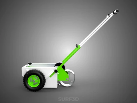WHEEL ROLLER TRANSFER LINE PAINT PITCH MARKING MARK CART TROLLEY 3D Model
