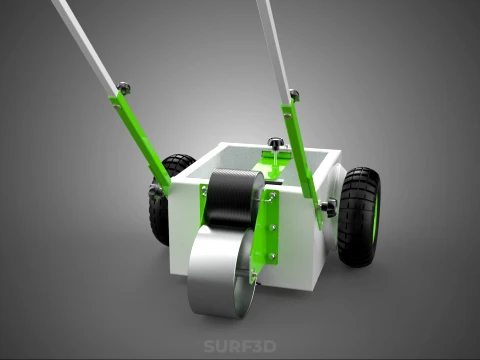 WHEEL ROLLER TRANSFER LINE PAINT PITCH MARKING MARK CART TROLLEY 3D Model