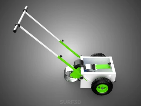 WHEEL ROLLER TRANSFER LINE PAINT PITCH MARKING MARK CART TROLLEY 3D Model