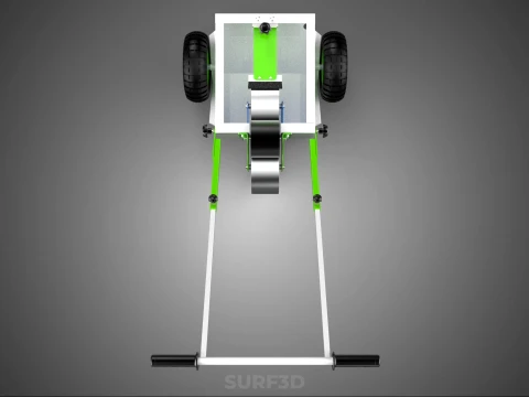WHEEL ROLLER TRANSFER LINE PAINT PITCH MARKING MARK CART TROLLEY 3D Model